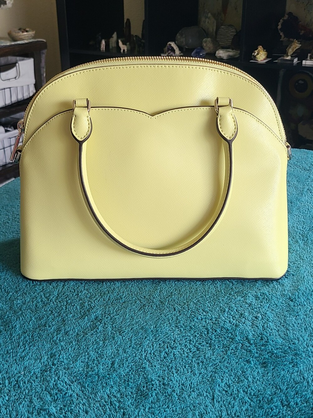 Kate Spade Payton Medium Dome Satchel in a yellow Frosty Lime - Picture 4 of 15